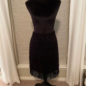 Gorgeous Halston Heritage Sparkly Fringed Skirt